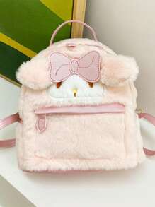 Sanrio Kuromi Anime Rucksack mit Lunch-Tasche, Nylon Laptop-Rucksack für Jungen und Mädchen, Mehrere Fächer, externer Geräteport, wasserdichtes Design, verstellbare Schultergurte, ideal für Schule, täglichen Gebrauch und Reisen, süßer Cartoon-Muster, thematische Lunch-Tasche, Reißverschluss-Verschluss, Schul-Rucksack