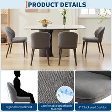 strundghti Dining Chair Set Of 2/4/6,Modern Upholstered Kitchen Chairs With Ergonomic Back Support,265lbs Capacity Dining Room Chairs With Wood Legs For Kitchen Dining Room Restaurant - 灰色-2件 - 查看 6