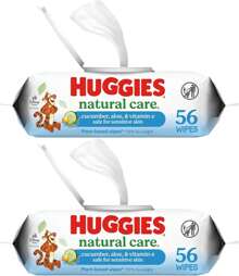 Huggies Natural Care Cucumber, Aloe And Vitamin E Baby Wipes, Hypoallergenic, Scented, 6 Flip-Top Packs (288 Wipes Total), Packaging May Vary