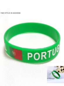 1 pieza Pulsera conmemorativa de fans del fútbol europeo, pulsera multinacional, recuerdo pequeño de la Copa del Mundo, pulsera deportiva con bandera alrededor de la muñeca
