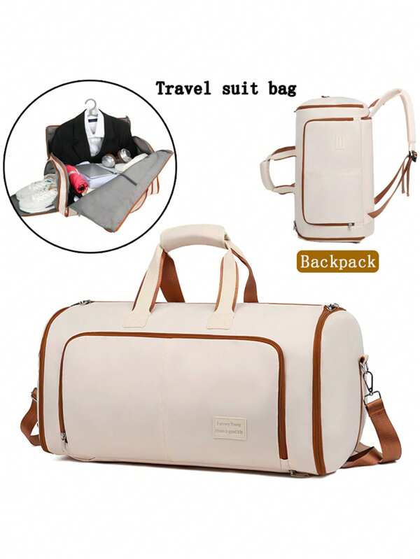Mochila de viagem masculina de nylon 60L, mochila de mão de grande capacidade
