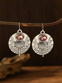 1 Pair Vintage Boho Design Earrings, Creative Unique Jewelry Accessories Gift For Women, Suitable For Daily And Festival Wear