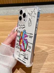 1 Stück dickere TPU Ecken Anti-Kratzer Herzmuster Schutzhülle für Smartphone, kompatibel mit iPhone 11 12 13 14 11 Pro Max 12 Pro Max 13 Pro Max 14 Pro Max XR 15 15 Pro 15 Pro Max 16 16 Pro 16 Pro Max, Galaxy A05/A15/A25/A35/A53/A54/A55/S23/S24 Ultra