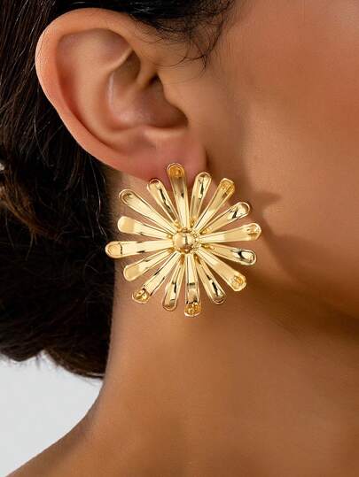 1 Pair Minimalist Floral Earrings For Women, Versatile & Suitable For Daily Wear, Gift