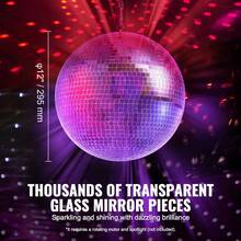 Mirror Disco Ball, 12 Inch Mirror Ball With Hanging Ring, Lightning Disco Ball Party Decorations, Ideal For DJ Club, Stage, Wedding, Birthday, Christmas, New Years Celebration - 12 inch - Xem 2