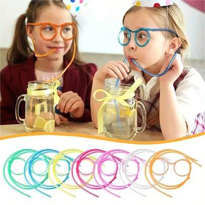 1pc Reusable Flexible Straw Glasses - High-Quality Fun And Soft Glasses For Parties Gifts,School Supplies