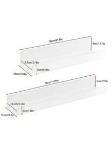 2 Packs White Acrylic Kitchen Storage Rack Spice Rack Organizer For Kitchen Wall Spice Rack Organizer Wall Mounted Storage Rack