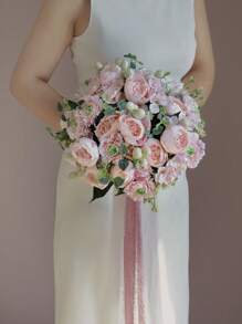 1/3/40 Stücke künstliche Pfingstrosen & Hortensien Blumenstrauß: Ideal für Hochzeiten, Geburtstage, Heimdekoration - Hergestellt aus wiederverwendbarem glattem Material - Geeignet für Thanksgiving, Valentinstag, Abschluss - Vase nicht enthalten