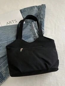Borsa a tracolla di moda, tinta unita, semplice, dalla grande capacità multifunzionale per lo shopping, borsetta, shopping, giovani donne, studenti universitari, neofiti, colletti bianchi. Perfette per l'ufficio, l'università, il lavoro, gli affari, i pendolari, le attività all'aperto, i viaggi e le gite.