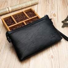 Men's Leather Clutch Bag, Large Capacity Wallet, Phone Pocket, Purse, Multifunctional Wallet, Brand New