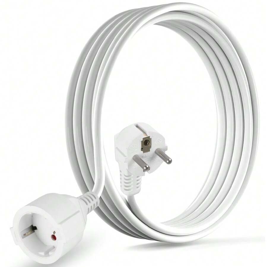 CILIA 1pc Schuko Extension Cord With 1 Socket (3m/5m/10m) - PVC - EU Power Cable - View 1