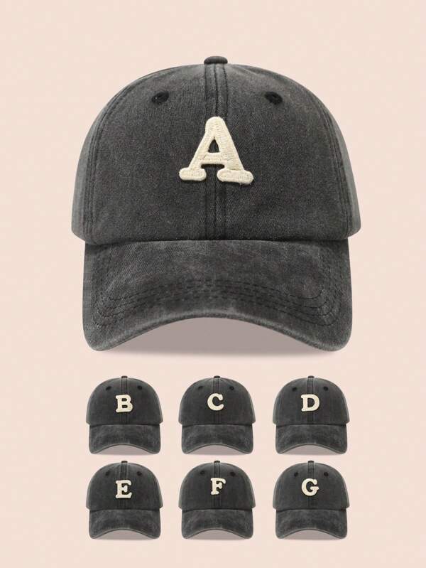 1pc Women & Men Letter Printed Washed Baseball Cap, Sun Hat Suitable For Outdoor Activities And Daily Wear, Sun Protection