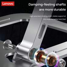 Lenovo [Double-Arm Support] ZJA7 Portable Folding Laptop Stand Ergonomic Lifting Computer Stand Stepless Adjustment Damping Shaft Heat Dissipation Non-Slip Office And Home Use - Grey - View 3