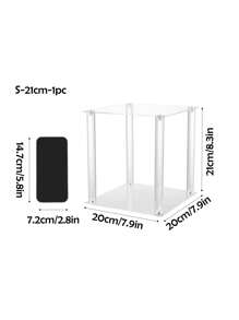 1pc Acrylic Square Flower Stand, Clear Pillar Vase Holder - Geometric Centerpiece For Weddings, Tabletop Flower Rack For Home Gatherings, Wedding Parties, Floral Decoration Display Stand