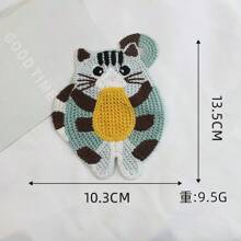Posavasos, posavasos tejidos con diseño minimalista de gato, posavasos resistentes al calor y con aislamiento grueso para la mesa de la cocina, set de posavasos de gato lindo para decoración del hogar y protección de superficies, aptos para todo tipo de tazas