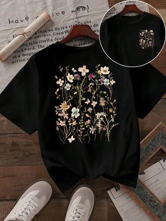 Women's Casual Short-Sleeved Round Neck Plus Size T-Shirt