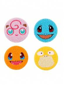 Set de 4 insignias de metal estilo anime Pika Genger - Prendedor de hierro, insignia coleccionable, decoración para bolsas - Para fans de anime y manga, regalo único para coleccionistas