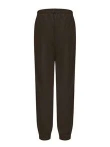 Women's Solid Color Skinny Pants With Pockets, Casual - Coffee Brown - View 4