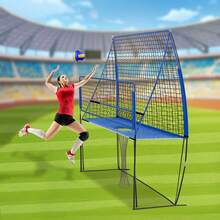 3-in-1-tragbares Volleyball-Trainingsnetz, höhenverstellbar für verschiedene Bevölkerungsgruppen, multifunktionales Trainingsnetz, einfacher Transport und Installation, geeignet für Zuhause, Fitnessstudio, Schule, Spielplatz usw. - Blau - Übersicht 5