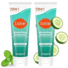 Lume Whole Body Deodorant - Tube - 72 Hour Odor Control - Aluminum, Baking Soda, Skin  - 3.0 Ounce (Clean Tangerine) - 薄荷黃瓜 - 查看 12