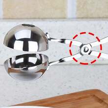 1pc New 304 Stainless Steel Rice Ball & Meatball Maker, Homemade Kitchen Meatball/Fish Ball/Rice Ball/Vegetable Roll Mold - Silver - View 6