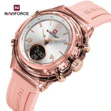 NAVIFORCE NAVIFORCE Playful Multi-Function Sporty Seiko Movement Quartz Watch - 50m Waterproof-Date & LED Backlight, With Seiko Battery - Elegant Stainless Steel Wristwatch For Gifts (Birthday/Valentine/Christmas)
