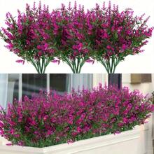 10 Bunches Artificial Plants Christmas Decorations, UV Resistant Fake Greenery For Outdoor, High-Quality Oxidation-Resistant Boston Fern Realistic Touch Lifelike Plants For Home Decor, Kitchen/Room Decor, Wall Decor Indoor/Outdoor Hanging Planters, Spring/Summer Outdoor Garden Yard Decor, Halloween Decor, Home Decor Fake Flowers, Mother's Day, Valentine's Day Decorations