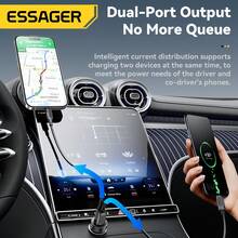 ESSAGER 30W USB And Type C Car Charger Fast Charging For Phone PD QC 18W 12-24V Car Adapter