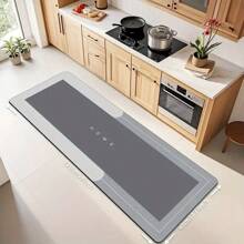 1 pièce Tapis de sol de cuisine en terre de diatomées, base en caoutchouc, surface antidérapante et résistante à l'usure, facile à nettoyer, convient pour la cuisine, la salle de bain et l'entrée