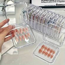 5pcs/10pcs Creative Acrylic Nail Art Display Storage Box, Transparent Dust-Proof Packaging For Nail Polish Samples, Jewelry And Small Card Organizer