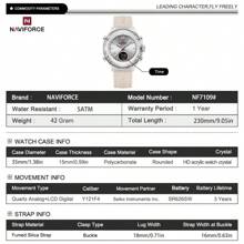 NAVIFORCE NAVIFORCE Playful Multi-Function Sporty Seiko Movement Quartz Watch - 50m Waterproof-Date & LED Backlight, With Seiko Battery - Elegant Stainless Steel Wristwatch For Gifts (Birthday/Valentine/Christmas)