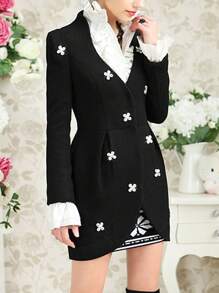 Women Vintage Victorian Shirts Stand Collar Frilly Ruffle Button Down Blouses Retro Flared Sleeve Tops - White - View 6