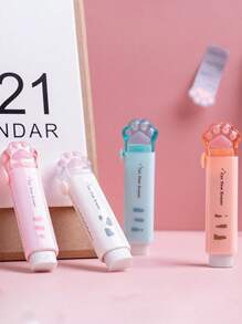 Sanrio 4pcs Cat Claw Push Pull Eraser Cute Cartoon Portable Eraser Clean Stationery For Students, Creative Stationery Cute Styling Clean Leather Eraser Fun Stationery Cute Milk Eraser Perfect Gift For Students, Graduation, Back To School, Birthdays, New Year's Gift
