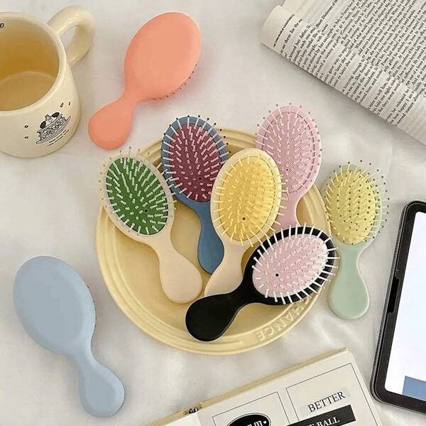 1pcs Mini Macaron Massage Comb, Air Cushion Travel Wet Comb, Suitable For All Hair Types, Ideal Bridesmaid Gift