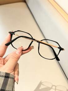 1 Stück Damen Lässig leichte Brille Metall quadratischer Rahmen Mode für den Schulanfang