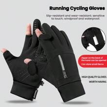 Novas Luvas de Ciclismo À Prova d'Água e à Prova de Vento, Luvas Esportivas para Direção ao Ar Livre, Corrida, Antiderrapantes de Silicone e Resistentes ao Desgaste, com Suporte para Tela Sensível ao Toque