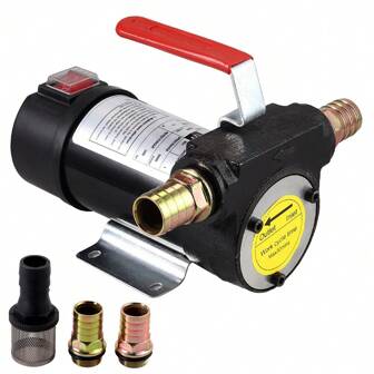 Portable 12V Die Sel Transfer Pump Car Electric Oil Fuel Extractor Bowser 50L/Min