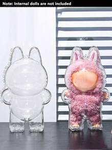 1pc Transparent PVC Fashion Cute Cartoon Character Shaped Dustproof Protective Cover Case For Backpack, Shoulder Bag, Tote Bag, Crossbody Bag, Handbag, Makeup Bag, Accessory Pendant, Car Ornament, Luggage Tag, Key Chain, Suitable For Couples, Best Friends, Students, Men, Women, For Daily, Work, Commute, Dating, Holiday, Travel, Ideal Gift For Girlfriend, Mom, Family, Kids Birthday