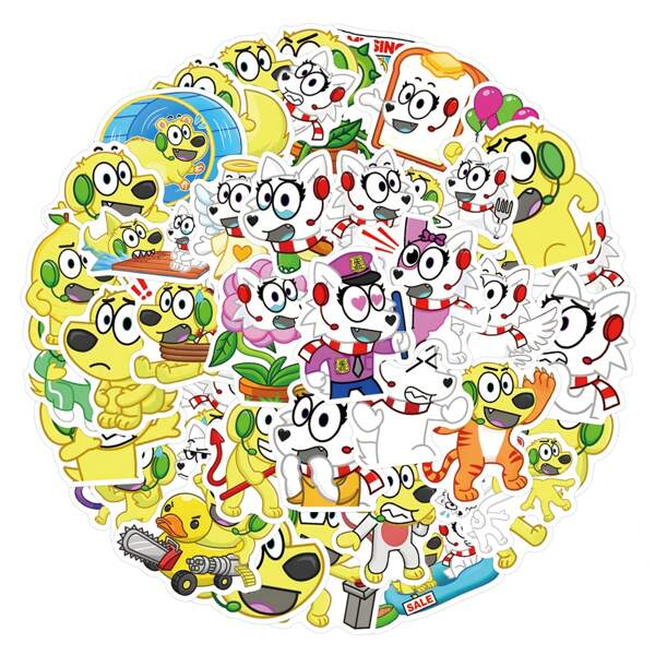 52 adesivos de vinil Snowi e Tyler, adesivos estéticos para scrapbooking, diário, para-choque, skate, garrafa d'água, desenho animado, capacete, adesivos e decalques de carro
