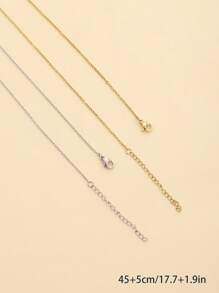 15/100 Stück Edelstahl O-förmige Kette, flache Kreuz Halskette, Schlüsselbein Kette, DIY Kette Schmuckzubehör