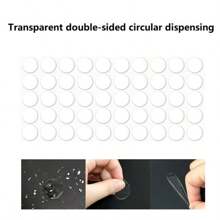 100pcs/500pcs:Double-Sided Adhesive Dots, Transparent And Residue-Free Double-Sided Circular Adhesive Dots, Thickened Circular Adhesive Dots, Adhesive Dots, Transparent Circular Reusable Adhesive Stickers, Transparent Adhesive, For Hanging Wall Pictures, Strong Adhesion For Car Ornaments, Refrigerator Stickers, Residue-Free Adhesive Circular Double-Sided Stickers That Do Not Damage Walls.