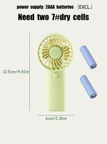 1pc Handheld Battery Operated Cartoon Mini Fan, Portable For Summer And For Outdoor,Sport,Travel,Kitchen,Bedroom,School,Office,And For Woman,Man,Children,Adult