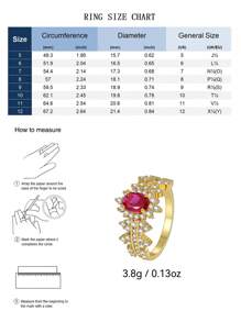 Charm-In 18 Karat vergoldeter Messing luxuriöser, vielseitig einsetzbarer Damenring mit Multi-Zirkonia, Valentinstags-Geschenk