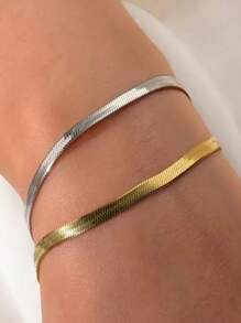 1 pieza Set de pulsera de acero inoxidable, adecuado para amigos y noches de cita