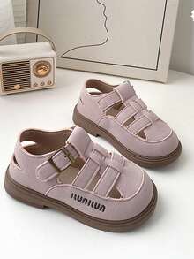 1 Pair Summer New Breathable Hollow Sandals, Fresh And Comfortable, Non-Slip And Durable, Rubber Toe - Pink - View 1