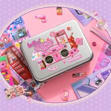 Xinmo Japanese Showa Sticker Book Millennium Memories Dress-Up Sticker Book New Cute Cartoon DIY Materials Can Be Used To Stick Decorative Stickers To Laptops, Mobile Phone Cases, Adult Female Diary Labels, Suitcases, Walls, Refrigerators, Cars And Water Bottles School Supplies,Back To School