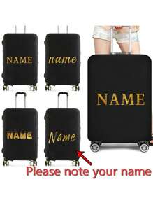 1 Customized Personalized Name Suitcase Cover, Customized Your Name Suitcase Protective Cover Trolley Case Suitable For Weddings, Family, Friends Fashion, Trendsetter, Casual, Simple And Fashionable, Personalized, Customized, Unique Men's Clothing, Capsule Wardrobe, Men's Basic/Street Style, Ideal Gift For Boyfriend, Family, Friends, Birthday, Vacation/Festival, School/Competition, Sports/Mountain Climbing And Other Occasions.