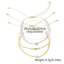 3 Stück/Set Damen Boho Stil Perlenarmband, modisch & vielseitig, geeignet für den täglichen Gebrauch und Urlaub, tolles Geschenk für schöne Damen