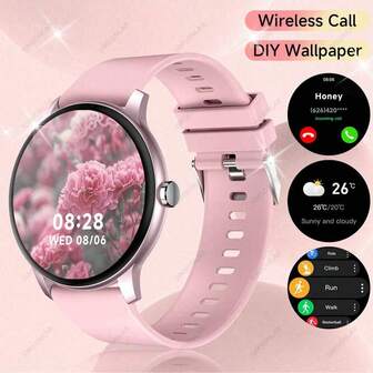 SIMSONLAB Women's Smart Watch (Supports Calling/Dialing), Durable Sports Smart Watch Fitness Tracker, Smart Watch With Music & Camera Control, Fashionable Holiday Gift