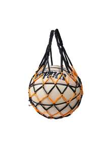 1 Stück Basketballnetz Tasche, dick & langanhaltend, Mesh Sportball Tasche - tragbares Einzelball Design, geeignet für Basketball, Fußball, Volleyball, Football, atmungsaktive Aufbewahrung mit Kontrastnaht, waschbar & wiederverwendbar, tragbare Aufbewahrung für Sportgeräte, geeignet für Innen- und Außenbereich, Strand, Training (Verschiedene Farben erhältlich)